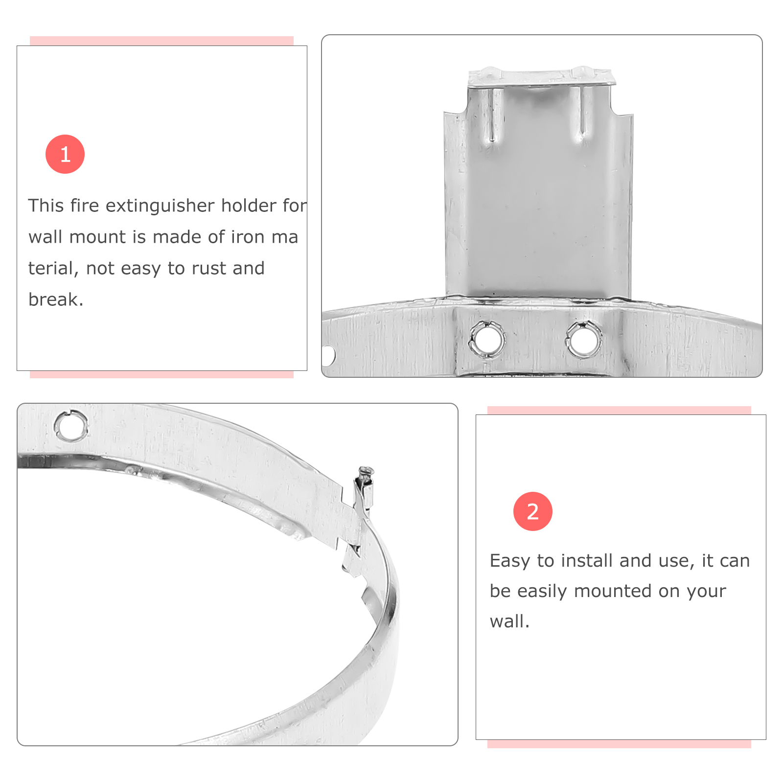 Yuangui Car Mount Fire Extinguisher Wall Bracket: Holder for 4/11lb Fire Extinguishers